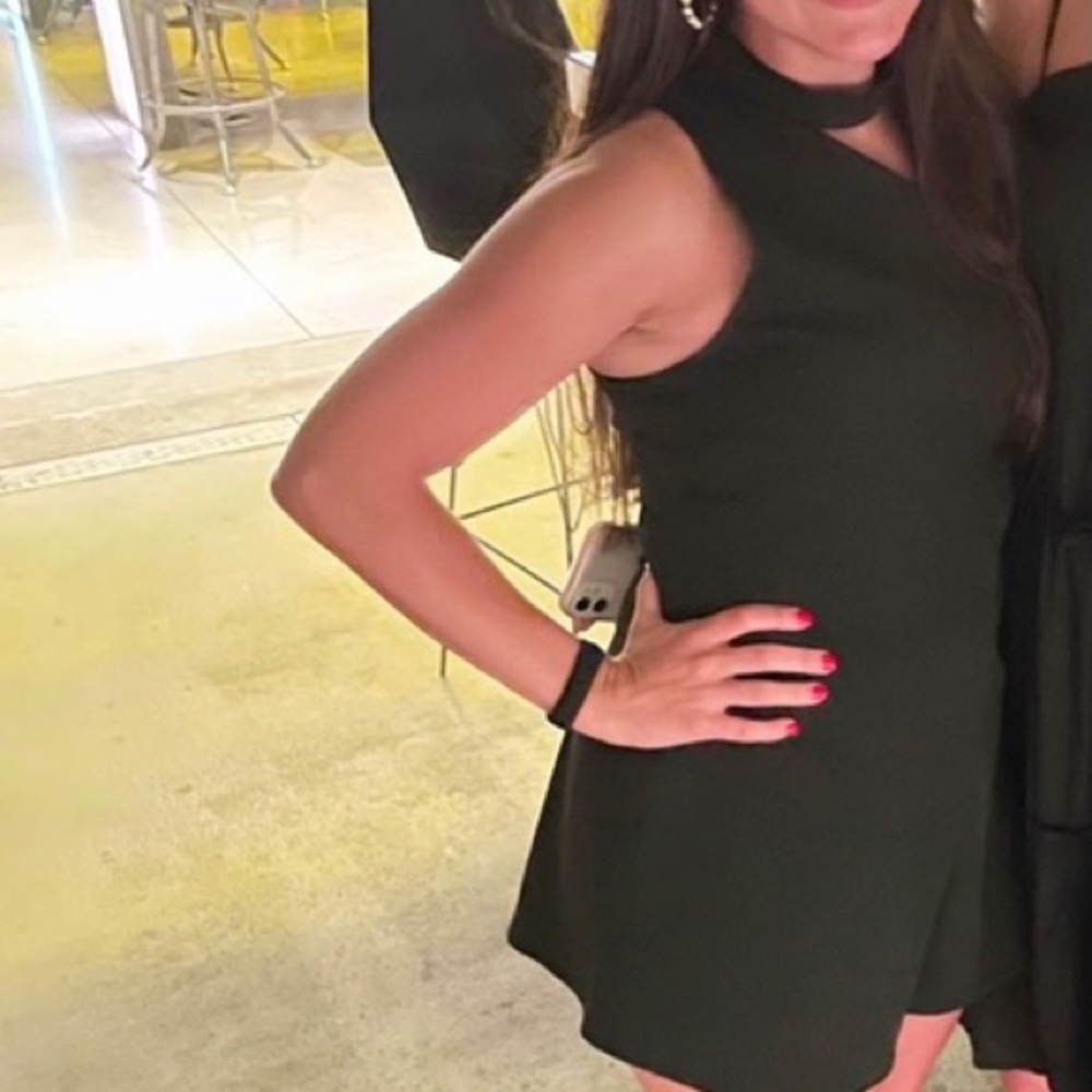 Black Romper with neck detailing